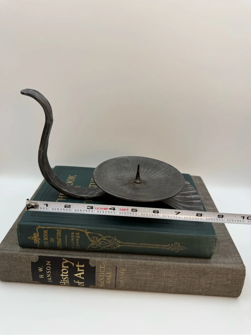 Vintage Mid Century Modern Brutalist Metal Candle Holder Austria